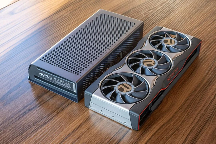 Разбор внешней видеокарты RTX 5060 Ti AORUS AI BOX подтверждает наличие двух плат Разбор внешней видеокарты RTX 5060 Ti AORUS AI BOX подтверждает наличие двух плат