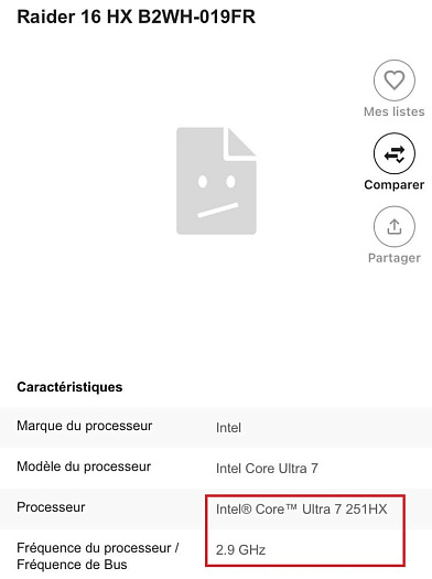 В предстоящих ноутбуках Lenovo и MSI указывается неизвестный процессор Core Ultra 7 251HX