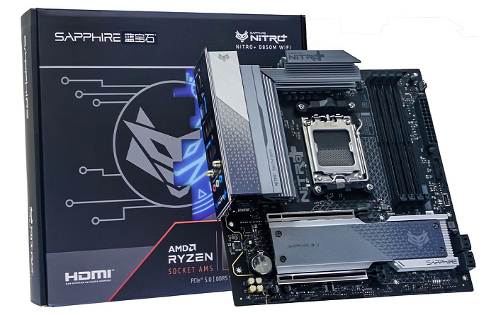 Материнская плата SAPPHIRE B850M NITRO+ поддерживает память DDR5-8000+