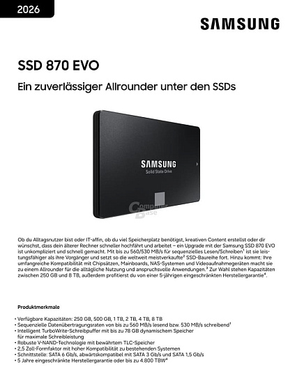 Спустя пять лет после запуска накопитель Samsung 870 EVO получил версию на 8 Тбайт Спустя пять лет после запуска накопитель Samsung 870 EVO получил версию на 8 Тбайт