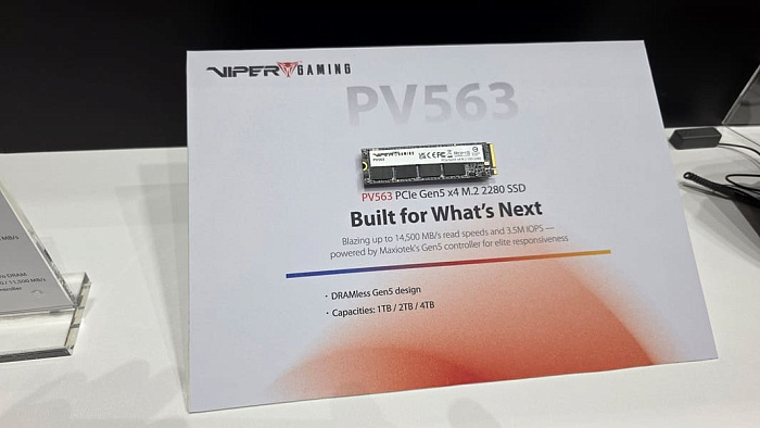 COMPUTEX: Patriot показала модули DDR5-9600 CKD и первый SSD PCIe 5.0 без DRAM