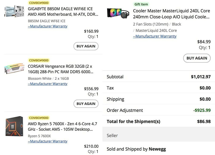 Слишком удачно: пользователь купил новую систему с ценником $1013 буквально за $87 Слишком удачно: пользователь купил новую систему с ценником $1013 буквально за $87