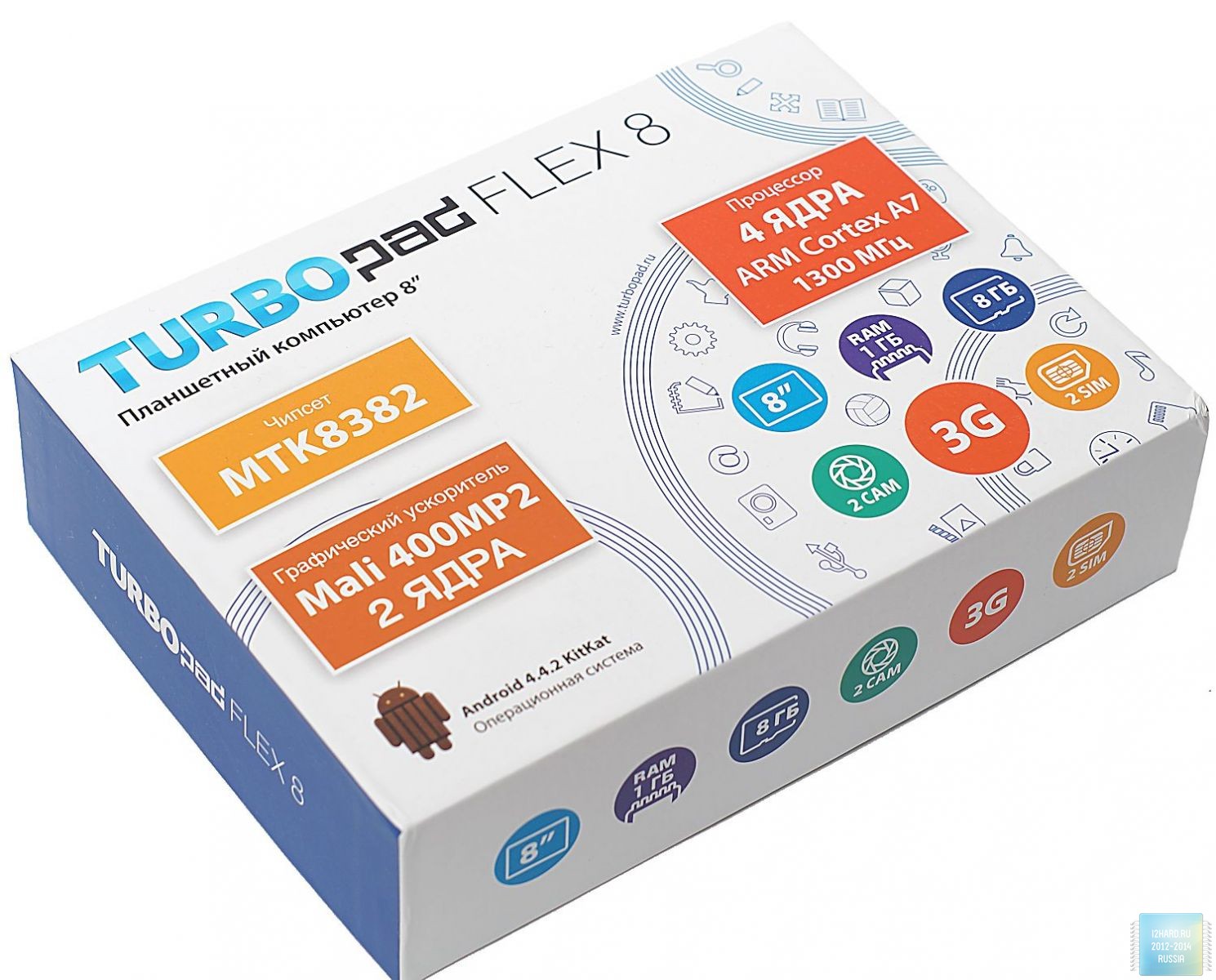 Упаковка планшета TurboPad Flex 8