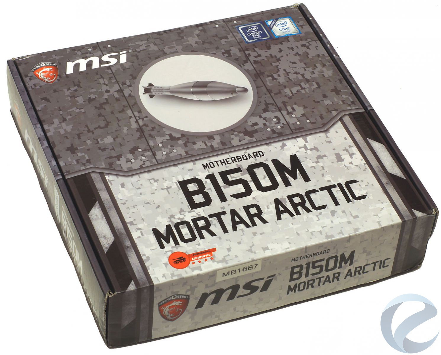 Упаковка и комплектация материнской платы MSI B150M MORTAR ARCTIC