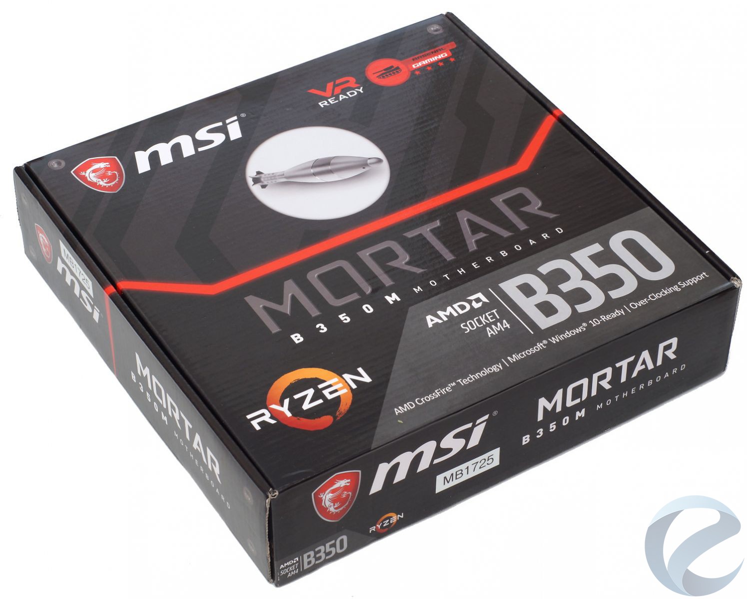 Упаковка и комплектация материнской платы MSI B350M MORTAR