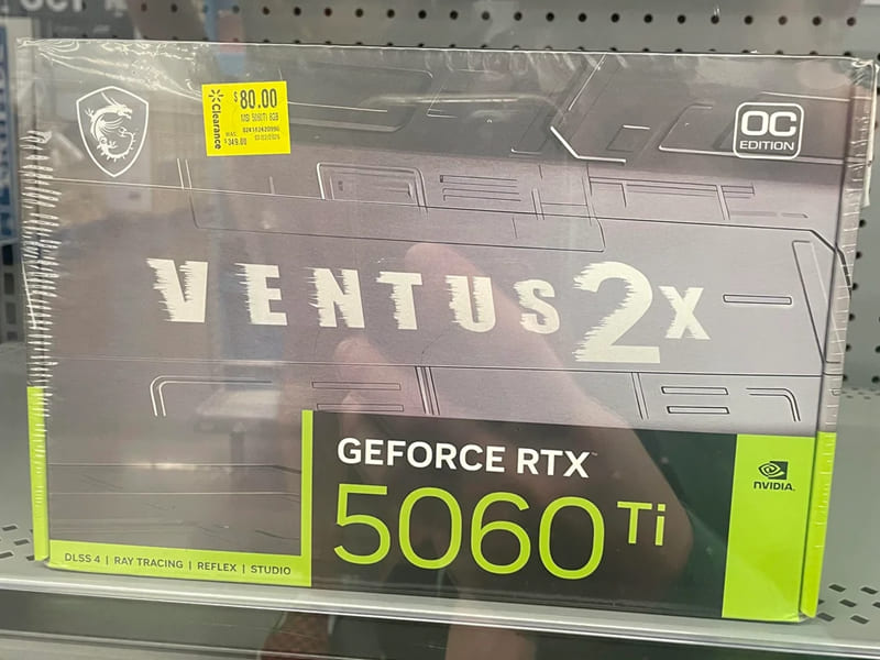 Магазин продал абсолютно новую GeForce RTX 5060 Ti 8GB всего за