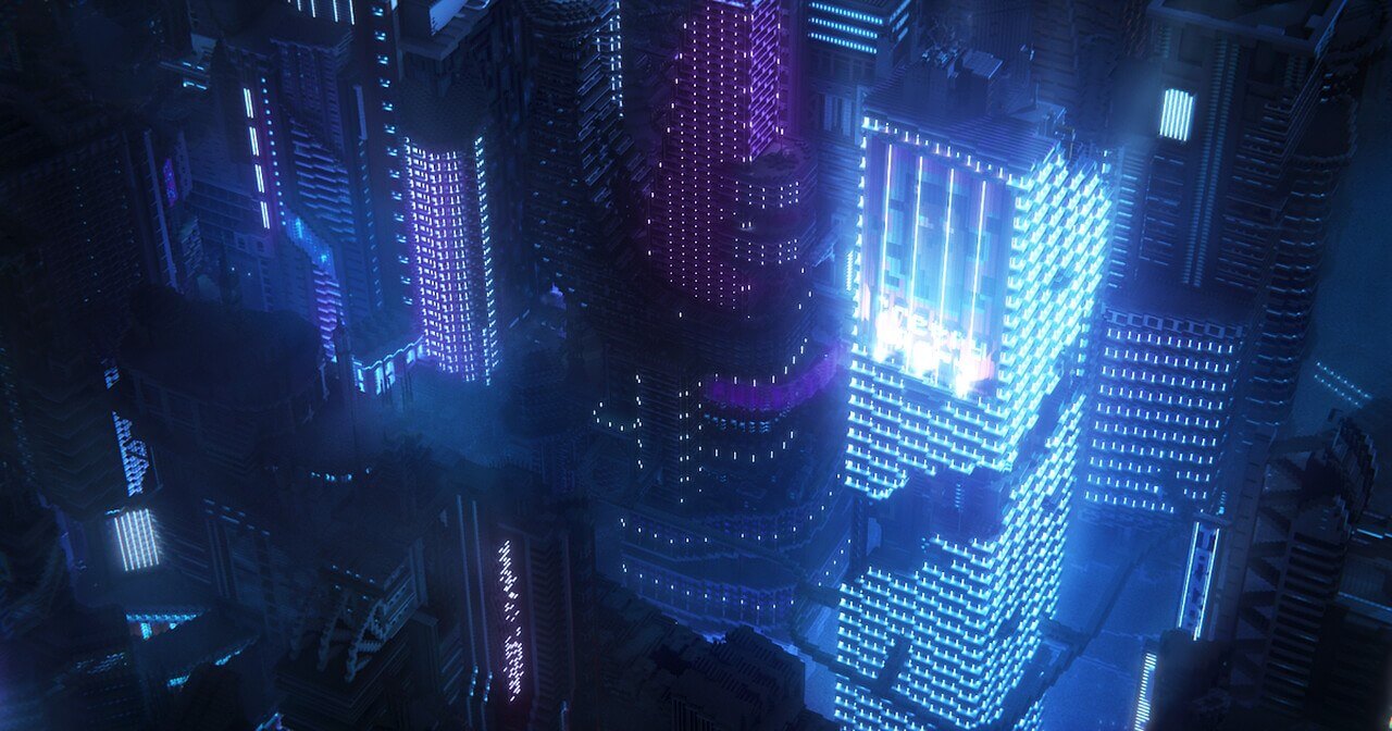 Night-City Cyberpunk 2077 майнкрафт
