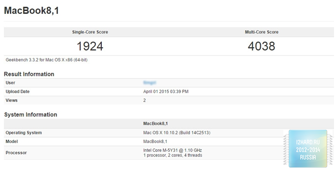 Новый Apple MacBook показал не очень хорошие результаты в бенчмарке