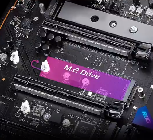 ASUS оснащает материнские платы Z590 уникальным решением для крепежа M.2 накопителей
