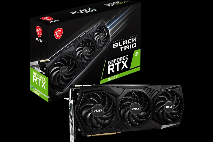 Розничная цена MSI GeForce RTX 3090 Ti BLACK TRIO оказалась ниже рекомендованной