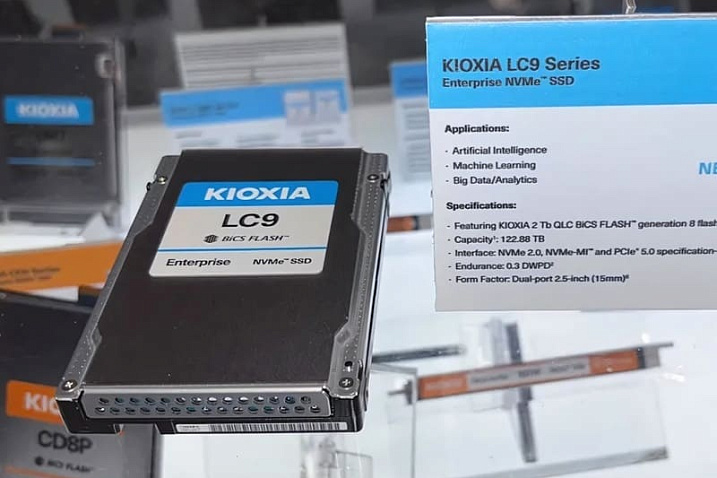 KIOXIA раскрыла больше подробностей о накопителе LC9 объёмом 122 Тбайта