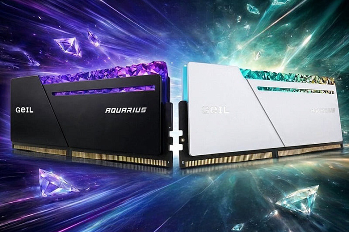 GeIL анонсировала память DDR5-8000 стандарта JEDEC, а также серию AQUARIUS Diamond RGB