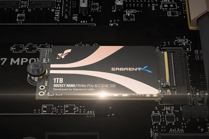 Компактный накопитель Sabrent Rocket Nano 2242 Gen 4 получил контроллер Phison E27T
