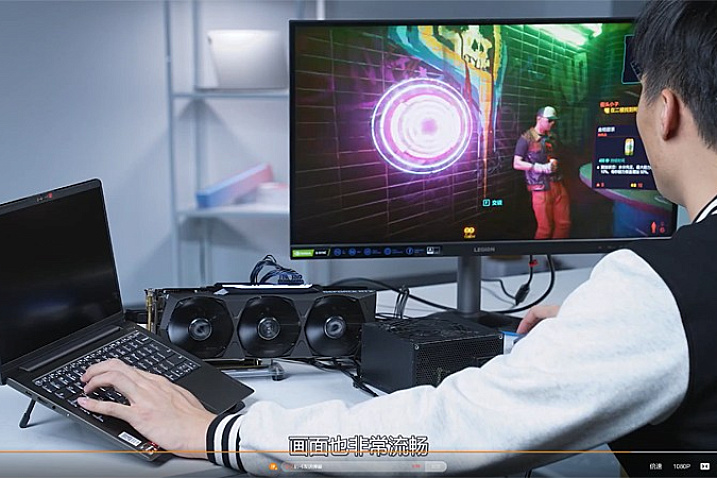 NVIDIA GeForce RTX 3090 подключили к ноутбуку через порт M.2