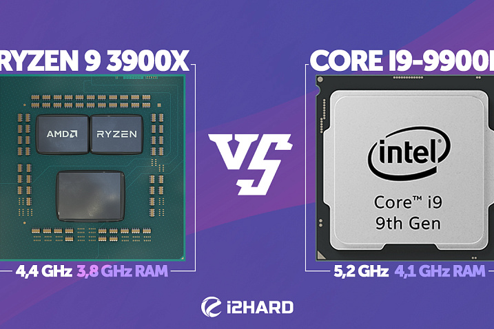 Тесты AMD Ryzen 9 3900X 4.4GHz vs Intel Core i9-9900K 5.2GHz в играх
