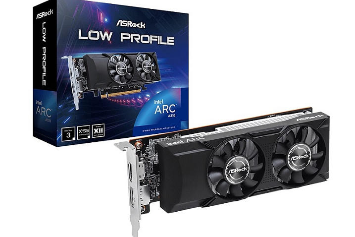 ASRock выпустила низкопрофильную Arc A310 с двумя вентиляторами