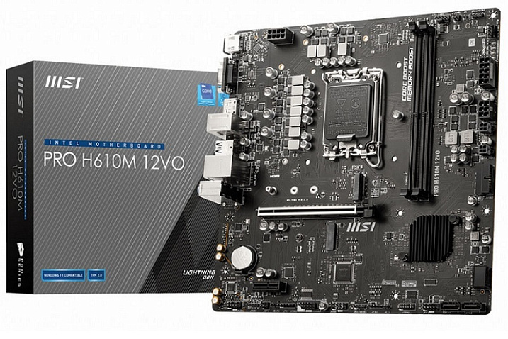 MSI выпустила материнскую плату PRO H610M 12VO со стандартом питания ATX12VO