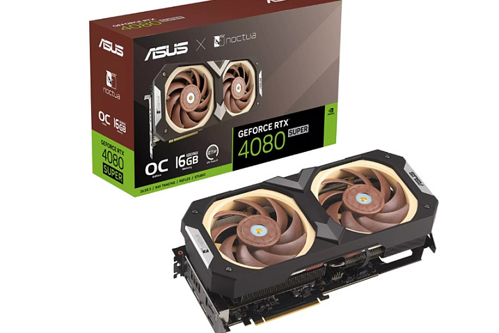 ASUS GeForce RTX 4080 SUPER Noctua Edition получила 4-слотовое охлаждение