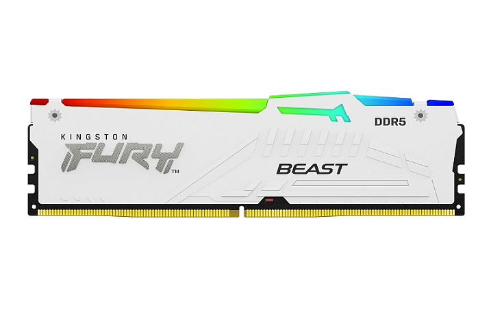 Kingston выпустила белые модули памяти DDR5 серий FURY Beast и FURY Renegade