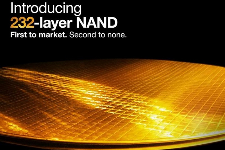 Micron начала поставки первой в мире 232-слойной памяти NAND