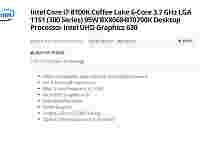 В Европе наблюдается нехватка  Intel Coffee Lake-S