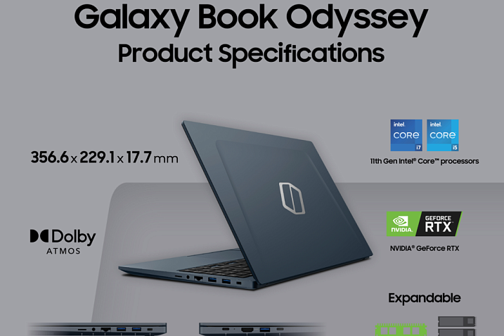 Samsung раскрыла подробности первого игрового ноутбука компании Galaxy Book Odyssey