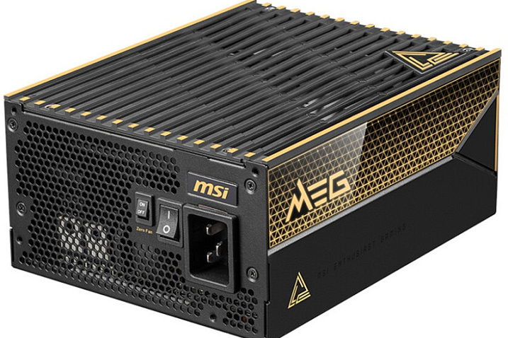 MSI выпустила блоки питания MEG Ai1600T PCIE5, MPG A1250GS PCIE5 и MPG A1000GS PCIE5