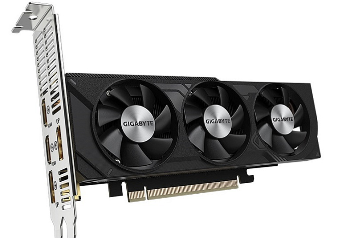 GIGABYTE выпустила низкопрофильную GeForce RTX 4060 с тремя вентиляторами