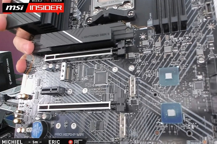 MSI показала два кристалла чипсета AMD X670 на материнской плате