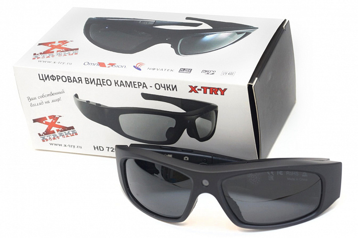Обзор очков со встроенной видеокамерой  X-TRY XTG200 HD Bluetooth MP3 ORIGINAL BLACK