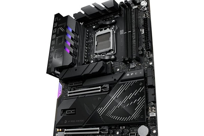 Плата ASUS ROG Crosshair X870E Apex оснащена вентилятором для разгона памяти