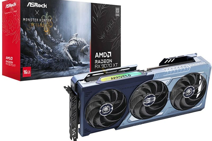 ASRock показала видеокарту Radeon RX 9070 XT Monster Hunter Wilds Edition
