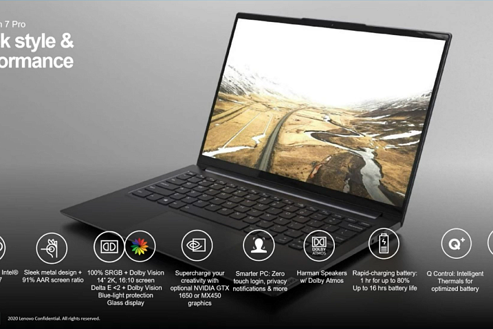 NVIDIA GeForce MX450 замечена в ноутбуке Lenovo Yoga Slim 7 Pro