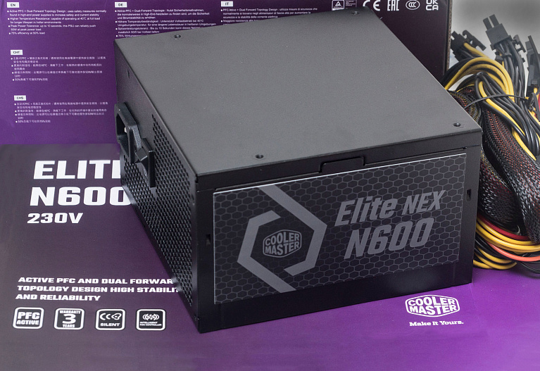 Обзор и тестирование блока питания Cooler Master Elite NEX N600