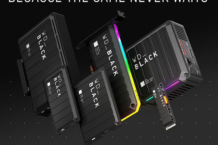 Western Digital представила линейку игровых твердотельных накопителей и устройств WD_Black