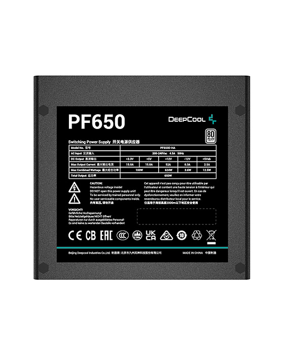 Блок питания Deepcool PF650 Black