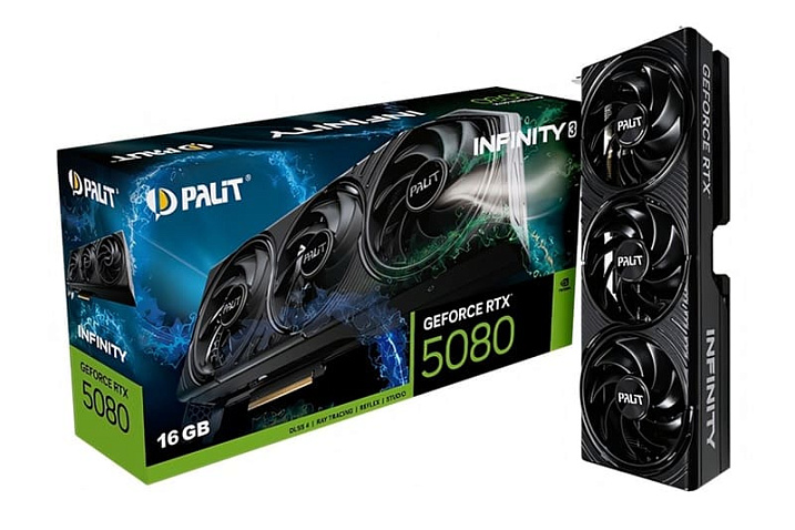 Palit выпустила полностью чёрную видеокарту GeForce RTX 5080 Infinity 3