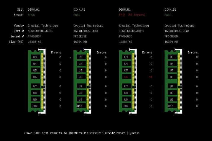Будущая версия MemTest86 научится определять и показывать неисправные микросхемы памяти