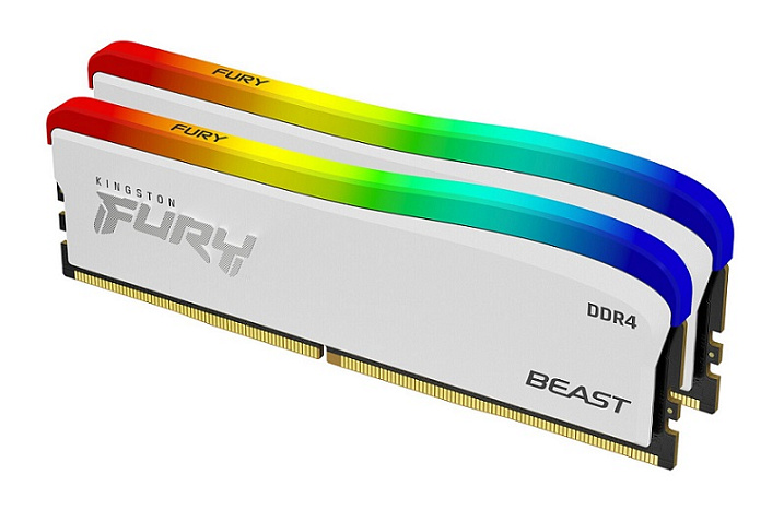 Kingston представила белую память FURY Beast DDR4 RGB Special Edition