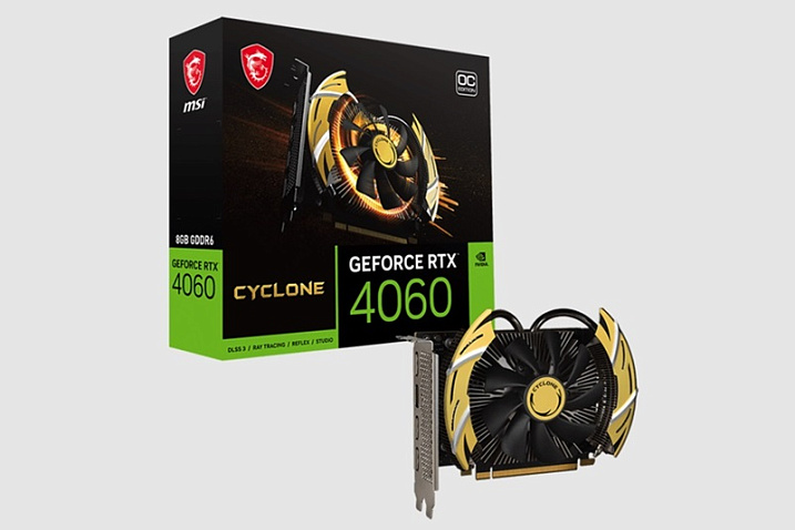 MSI возродила серию игровых видеокарт Cyclone выпуском GeForce RTX 4060 Cyclon