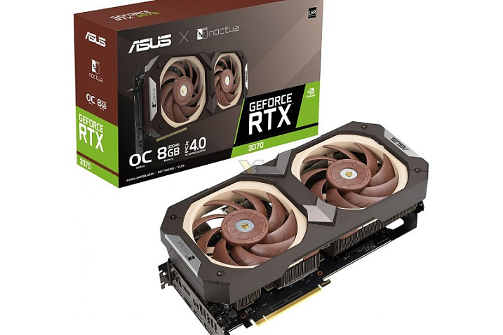 ASUS и Noctua представили видеокарту GeForce RTX 3070 Noctua Edition