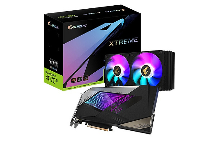 GIGABYTE представила видеокарты GeForce RTX 4070 Ti XTREME WATERFORCE/WB