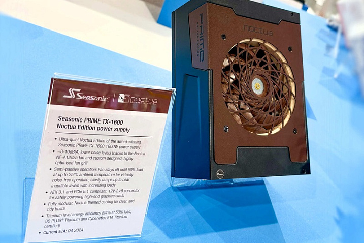 Seasonic показала блок питания PRIME TX-1600 Noctua Edition