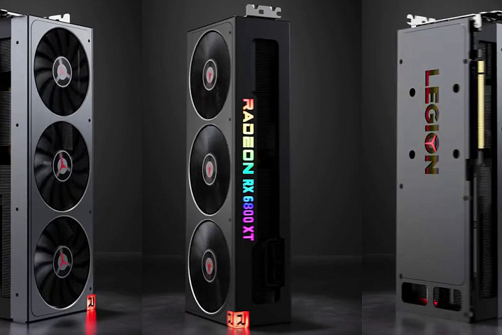 Внешний вид видеокарт Lenovo Radeon RX 6800 XT и RX 6900 XT Legion повторяет Radeon VII