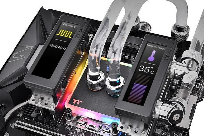 Thermaltake представила водоблок для оперативной памяти с 3.9” ЖК-дисплеем