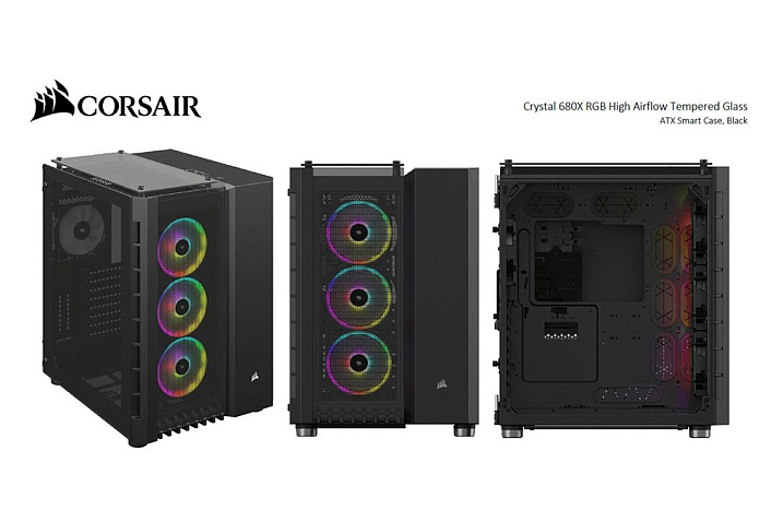 CORSAIR выпустила корпусы Crystal Series 680X RGB и Carbide Series 678C