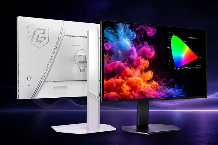 Игровой монитор ASRock Phantom Gaming PGO27QSA полагается на QD-OLED с 240 Hz