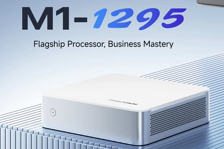 Мини-ПК Minisforum M1-1295 лишён каких-либо портов на лицевой панели
