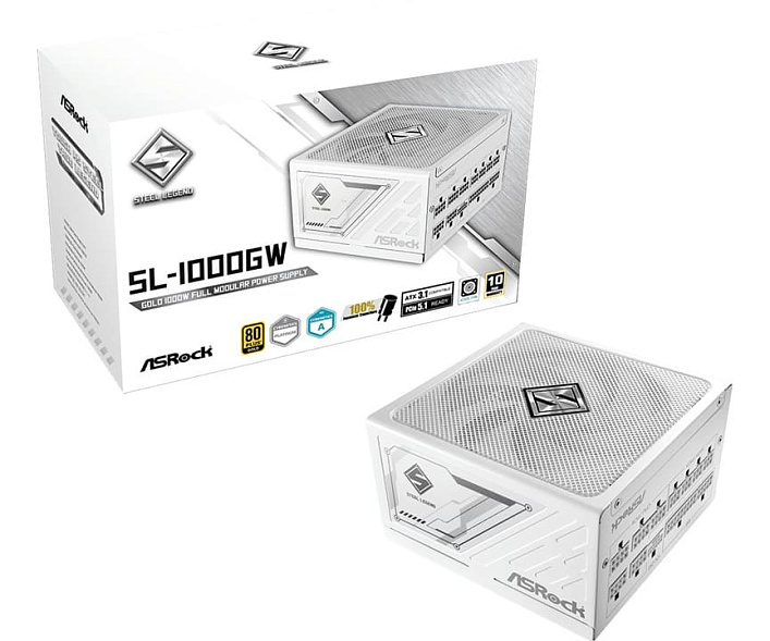 Блок питания ASRock Steel Legend Gold 1000W White