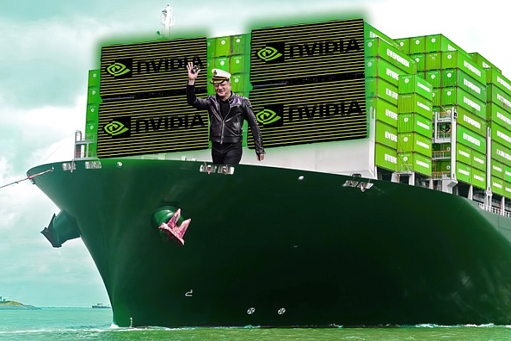 NVIDIA отгрузила 900 тонн ускорителей H100 во втором квартале этого года